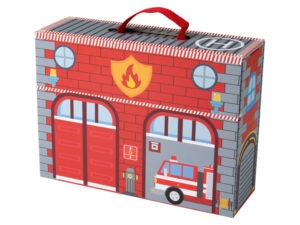 Playtive Kartonový kufřík na hraní (hasičská stanice)