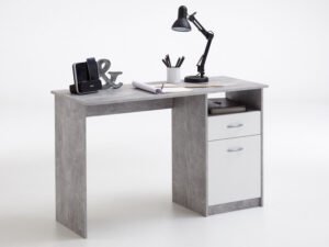 FMD Psací stůl (beton/bílá)
